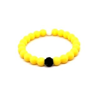 Lokai Yellow Bead Bracelet with Black Accent